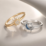 ANILLOS SOL ☀️Y LUNA 🌙 AJUSTABLES + ENVÍO GRATIS
