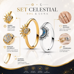 ANILLOS SOL ☀️Y LUNA 🌙 AJUSTABLES + ENVÍO GRATIS