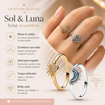 ANILLOS SOL ☀️Y LUNA 🌙 AJUSTABLES + ENVÍO GRATIS