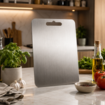 Tabla De Acero Inoxidable Y Titanio 🧑‍🍳👩‍🍳 + ENVÍO GRATIS 🚚